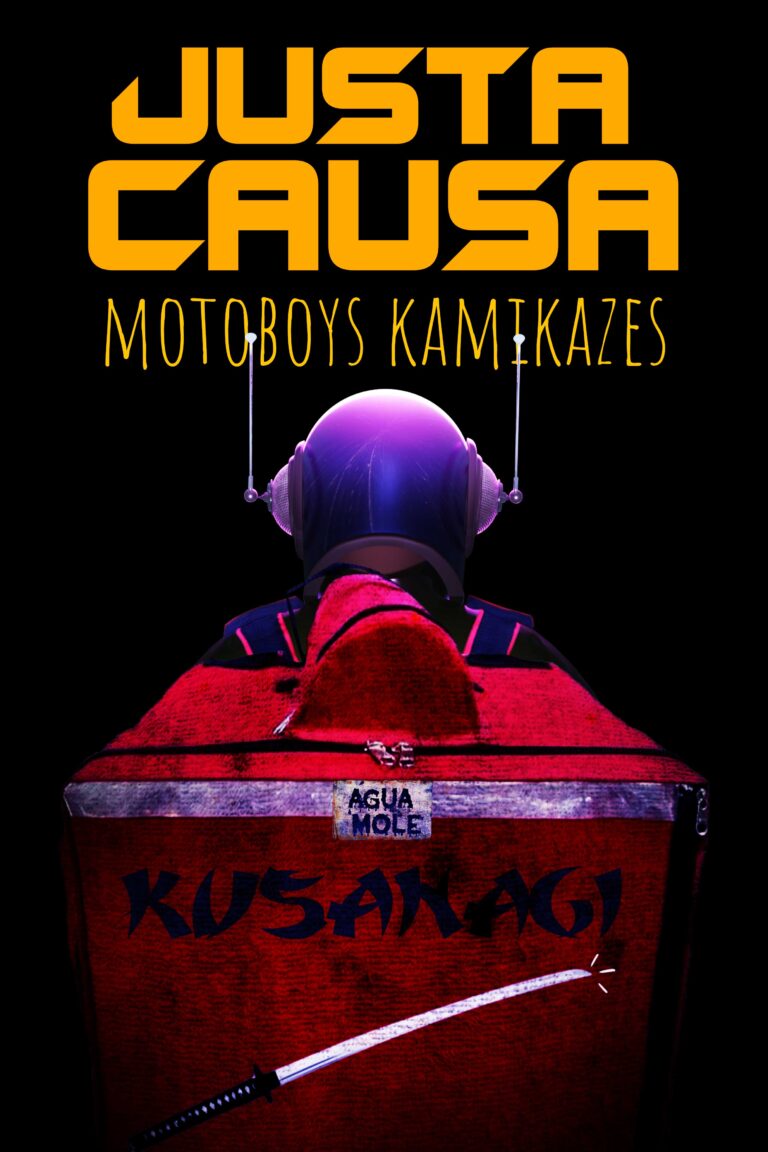 Ilustração para o cartaz do filme Justa Causa - Motoboys Kamikazes